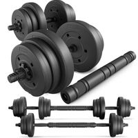 Hantle Regulowane 20kg Zestaw Hantli Sztanga 2w1