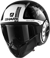 Męski kask motocyklowy NC SHARK czarny/biały rozmiar XS