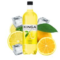 6x KINGA Sparclino Water Drink lemon cytryna 20% soku gazowana 1 l