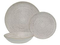 Komplet obiadowy porcelanowy Rita 12 elementów - kolor beżowy