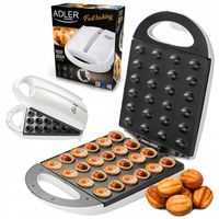 Opiekacz Do Orzeszków Ciastek Forma 24 szt Elektryczny Moc 1600 W XXL Biały