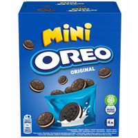 Oreo Original Mini Ciastka kakaowe z nadzieniem o smaku waniliowym 160 g