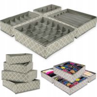 ORGANIZER WKŁAD POJEMNIK DO SZUFLADY ZESTAW 4SZT