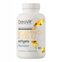 Witamina D3 OstroVit Vitamin D3 2000 IU - 60 kapsułek