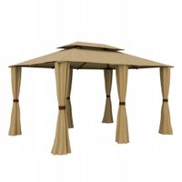 Pawilon namiot ogrodowy Comfort wodoodporny 3x4 m BEŻ + 6 ścianek WYPRZEDAŻ