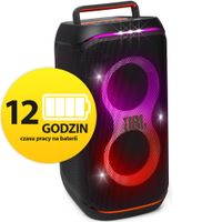 Power Audio JBL PartyBox Club 120 Czarny, 160W, Bluetooth, Bateria 23 godziny, Wejście mikrofonowe i gitarowe, IPX4