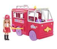 Barbie Chelsea Wóz strażacki + lalka