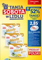 Promocja na Masło ekstra 83% Pilos w Lidlu przy zakupie 3 szt.