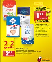 Cukier 1kg przy zakupie 10 z aplikacją lub nieco drożej w promocji 2+2 gratis