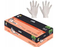 RĘKAWICE JEDNORAZOWE LATEKSOWE PUDROWANE 100 szt M