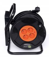 Przedłużacz bębnowy Kraft&Dele 30m 4 gniazda LED czarny KD4037 3x2,5mm