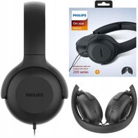 PRZEWODOWE SŁUCHAWKI NAUSZNE PHILIPS TAUH201BK/00 JACK 3.5 MM