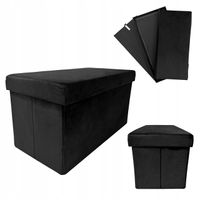 PUFA TAPICEROWANA SKŁADANA SIEDZISKO PERFECT DUO CZARNA