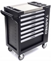 PUSTA SZAFKA WARSZTATOWA WÓZEK NARZĘDZIOWY, SERWISOWY 7 SZUFLAD, 2x SCHOWEK