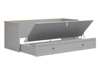 Rama łóżka Salga 80-160x200 rozkładane z pojemnikiem szare