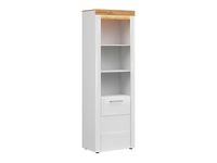 Regał Horton 68 cm z drzwiami i 3 półkami biały