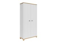 Regał Hygge 93 cm z 2 drzwiami biały/dąb artisan