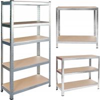 REGAŁ MAGAZYNOWY 2w1 METALOWY DO GARAŻU 875kg 180x90x40cm HUMBERG