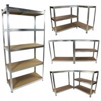 Regał METALOWY magazynowy 150x75x30 warsztatowy 5 półek MOCNY garaż 875kg