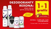 Dezodoranty Rexona 1+1 gratis