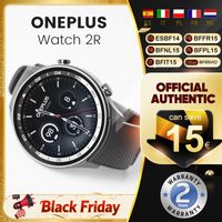 Smartwatch OnePlus Watch 2R 1.43'' AMOLED Screen Snapdragon W5 Gen 1+​BES2700 100H Battery Life WiFi Wear OS by Google