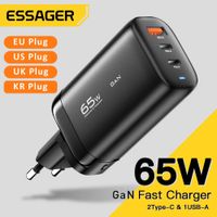 Ładowarka Essager 65W GaN Fast Charger USB-C + USB-A do laptopów i smartfonów
