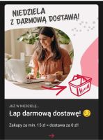 Darmowa dostawa w Rossmann MWZ 15 zł, tylko w niedzielę