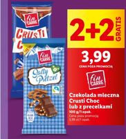 Czekolada mleczna Crusti Choc lub z precelkami, 2+2 gratis