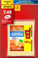 Ser gouda w kawałku, XXL 500g (1kg=14,98zł)