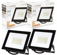 2x Naświetlacz LED 50W=280W 5052lm Halogen Reflektor Zewnętrzny Slim Lampa