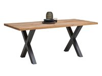 Stół drewniany Mira 180x90/77 mango/czarny