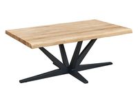 Stolik drewniany prostokątny City Line 110x70 dąb/czarny