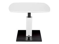 Stolik podnoszony kwadratowy Metz 80x80/47-66 biało-czarny