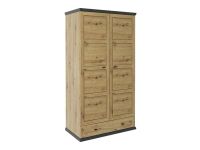 Szafa dwudrzwiowa Benton 104 cm z szufladą dąb artisan