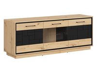 Szafka RTV Pont 160 cm z 3 drzwiami dąb artisan