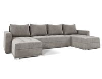 Szary narożnik z funkcją spania FORSET U sprężyny bonell