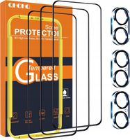 SZKŁO HARTOWANE 9H Z OSŁONĄ NA OBIEKTYW DO APPLE IPHONE 16 3 SZT + 3SZT