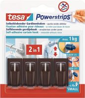 Tesa Samoprzylepne Haczyki, Brązowy, 4 Sztuki