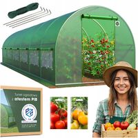 TUNEL OGRODOWY FOLIOWY SZKLARNIA 6x3m FOLIA UV-4 PREMIUM NAMIOT 18m2 GRATIS