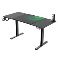 Biurko Ultradesk LEVEL V2 140cm Regulacja wysokości Czarno-zielony