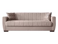 Wersalka trzyosobowa Adel rozkładana z pojemnikiem beżowa