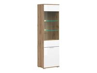 Witryna Zele 56 cm z 2 drzwiami dąb wotan/biały połysk