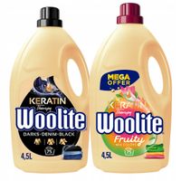 Woolite Płyn Do Prania Keratin Dark + Fruity 2x 4,5L