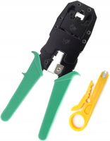 Zaciskarka do wtyków RJ45, RJ11 i RJ12 + nóż