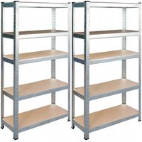 ZESTAW 2X REGAŁ MAGAZYNOWY 2w1 METALOWY 180x90x40cm HUMBERG