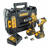 Zestaw Dewalt 18V wiertarka zakrętarka udarowa XR baterie 5A akumulatorowa