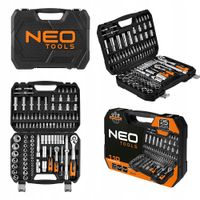 ZESTAW KLUCZY 110 ELEMENTÓW 1/2",1/4", SATYNOWY NEO TOOLS 10-211