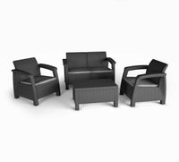 Zestaw mebli ogrodowych Bahamas grafit Keter