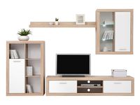 Zestaw mebli Shark I 310 cm dąb sonoma/biały LED