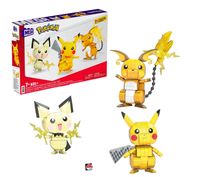 MEGA Pokemon, Pikachu, Trio Ewolucja 3-pak, Pokemony do zbudowania